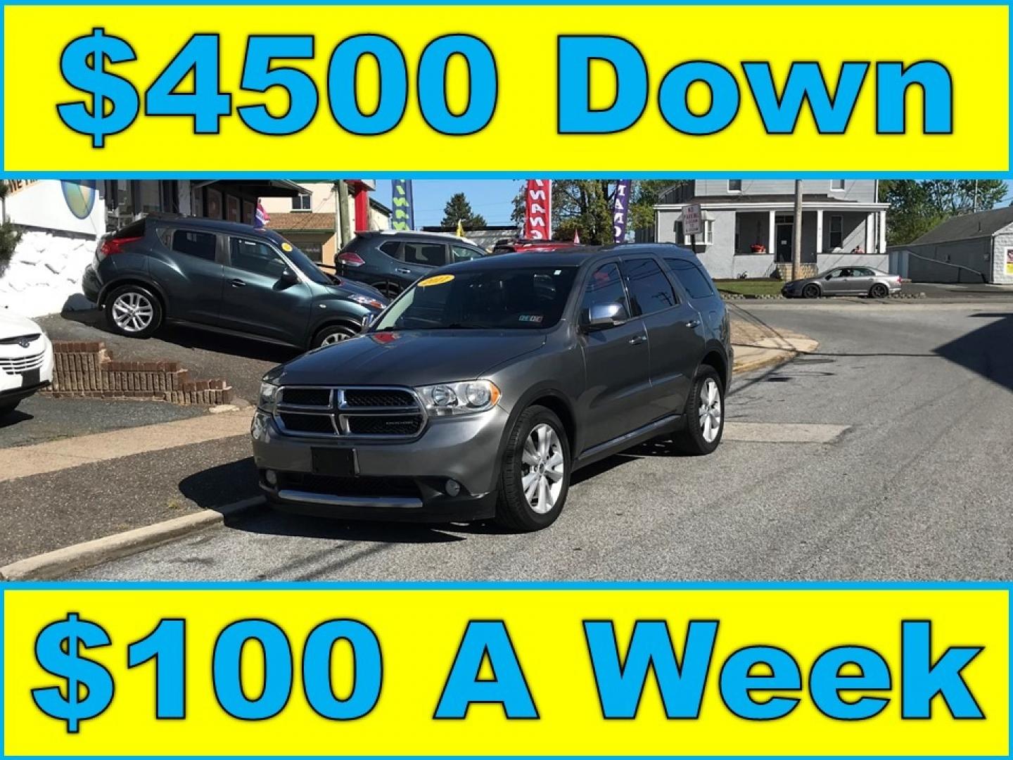 2011 Silver /Black Dodge Durango CREW (1D4SE4GT1BC) with an 5.7 V8 engine, Automatic transmission, located at 577 Chester Pike, Prospect Park, PA, 19076, (610) 237-1015, 39.886154, -75.302338 - Photo#0